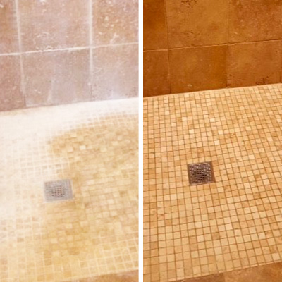 Travertine Shower Restoration