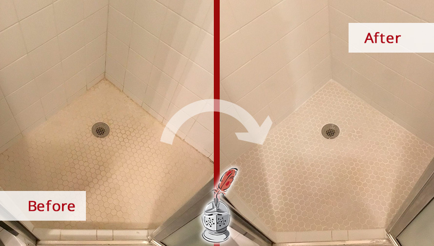 Thanks to a Grout Cleaning Job in Houston This Family Saved a Lot of Money Restoring These Bathrooms Before and after Picture of These Bathrooms after a Grout Cleaning Job in Houston