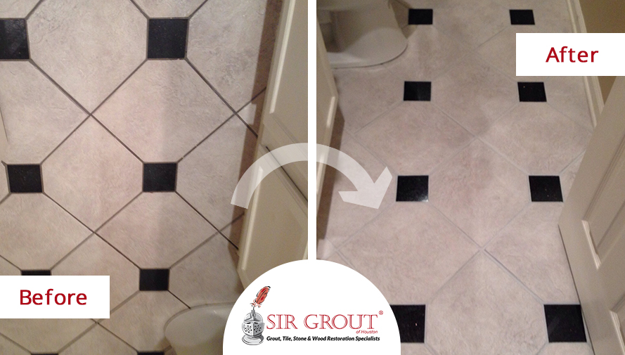 Multicolored Tile Floor In Houston Home Gets New Look With Grout