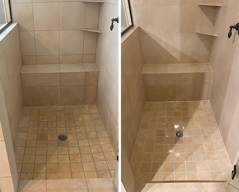 Shower Restored by Our Tile and Grout Cleaners in Houston, TX