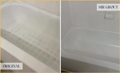 Shower Before and After an Excellent Tile Cleaning in Pearland, TX