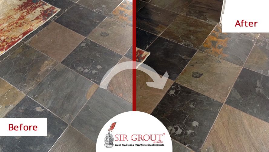 Rugged Beauty This Slate Floor Improved Its Appearance With A