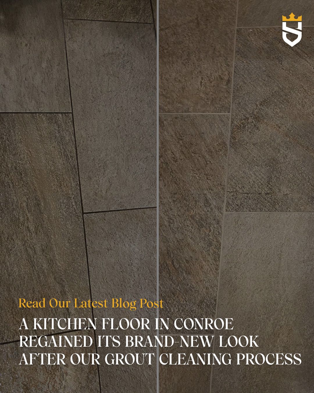 A Kitchen Floor in Conroe Regained Its Brand-New Look After Our Grout Cleaning Process