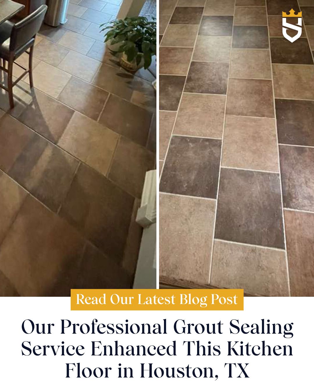 Our Professional Grout Sealing Service Enhanced This Kitchen Floor in Houston, TX