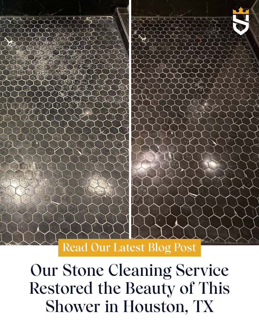 Our Stone Cleaning Service Restored the Beauty of This Shower in Houston, TX